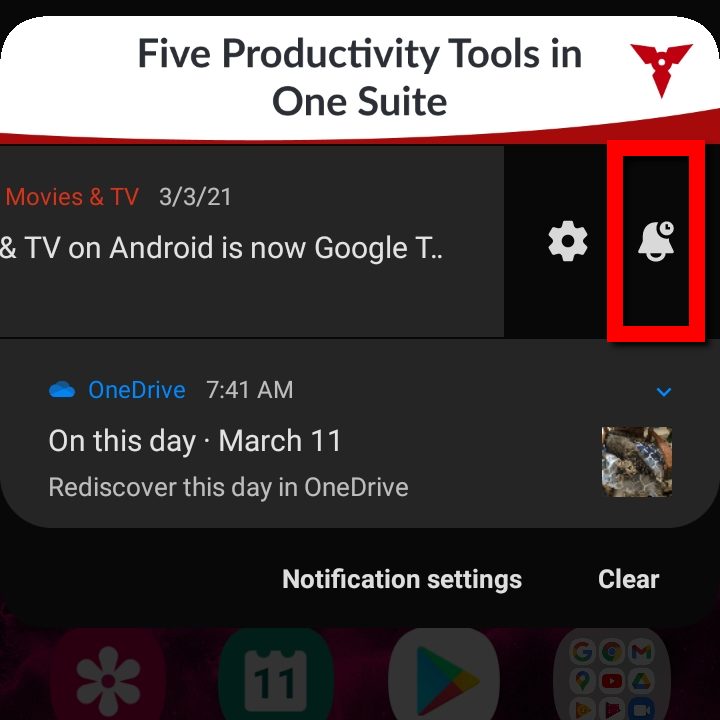 Samsung Android 10 Notification Snooze Button