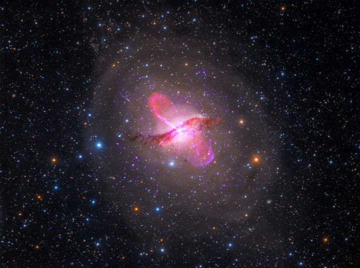 Centaurus A sports a warped central disk of gas and dust, which is evidence of a past collision and merger with another galaxy. It also has an active galactic nucleus that periodically emits jets. It is the fifth brightest galaxy in the sky and only about 13 million light-years away from Earth, making it an ideal target to study an active galactic nucleus &ndash; a supermassive black hole emitting jets and winds &ndash; with NASA's upcoming James Webb Space Telescope.