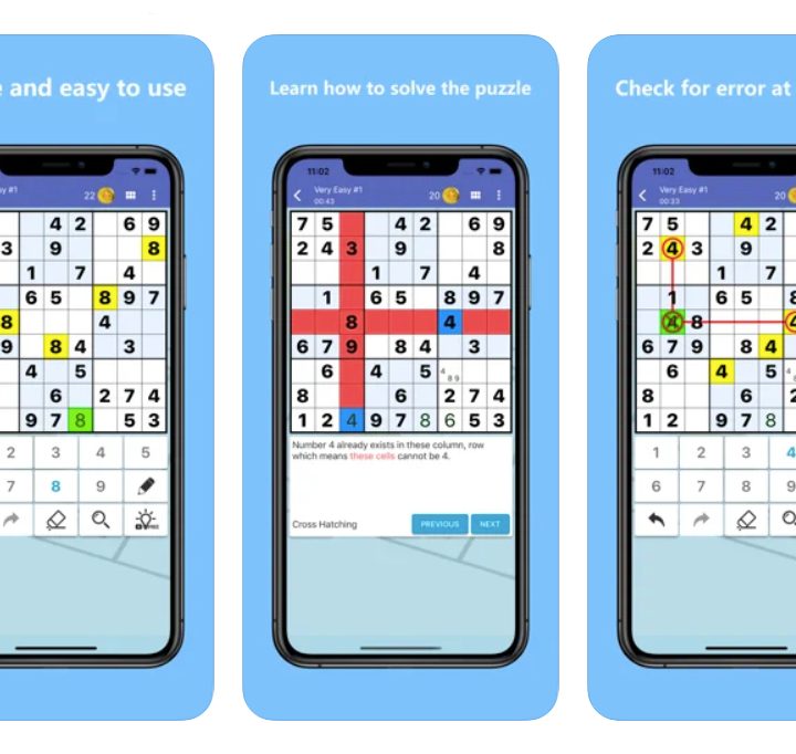 Sudoku by Volcano offers an intuitive interface.