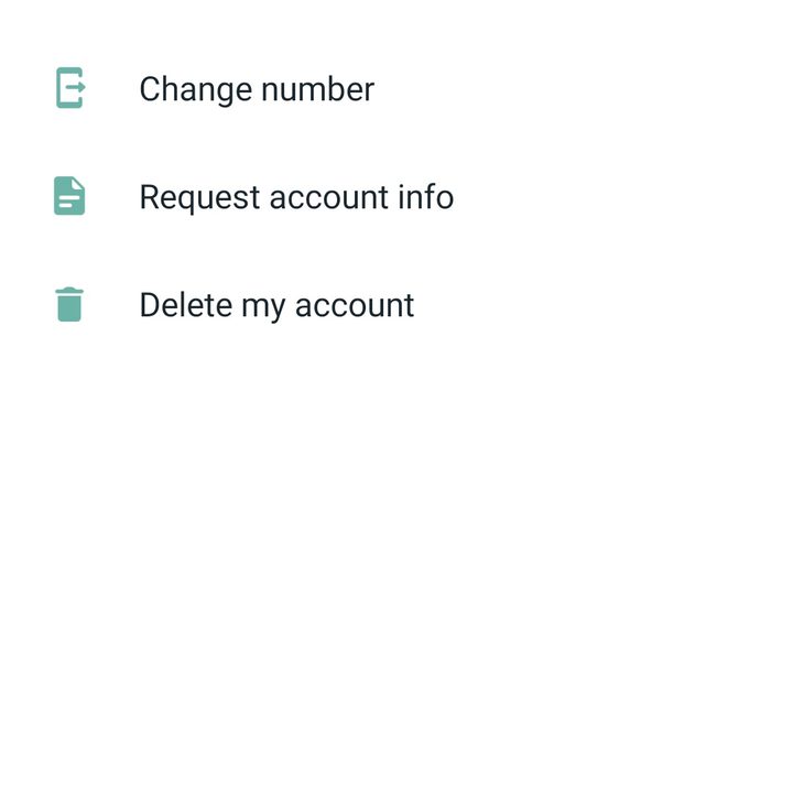 WhatsApp account option.