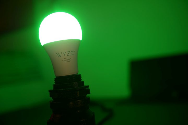 Wyze Bulb Color on table green