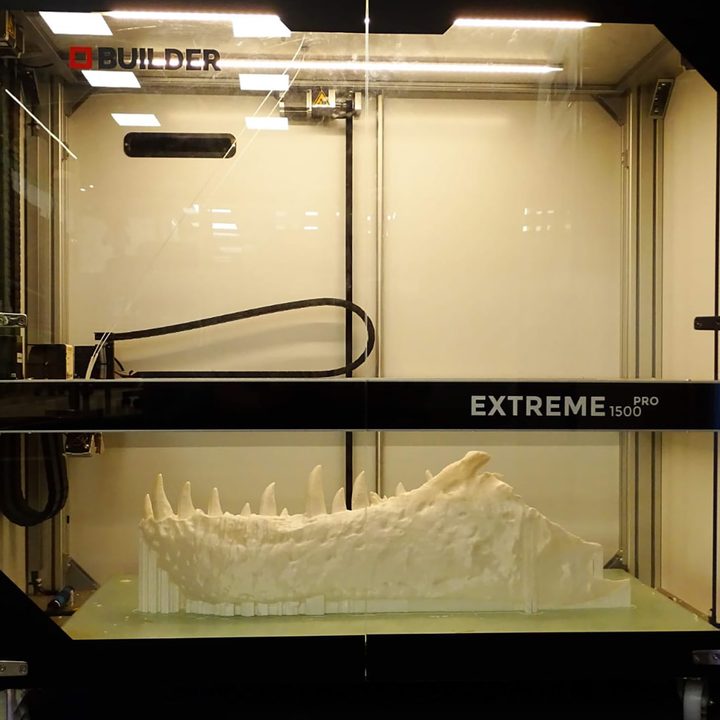 3d tyrannosaurus rex during printing