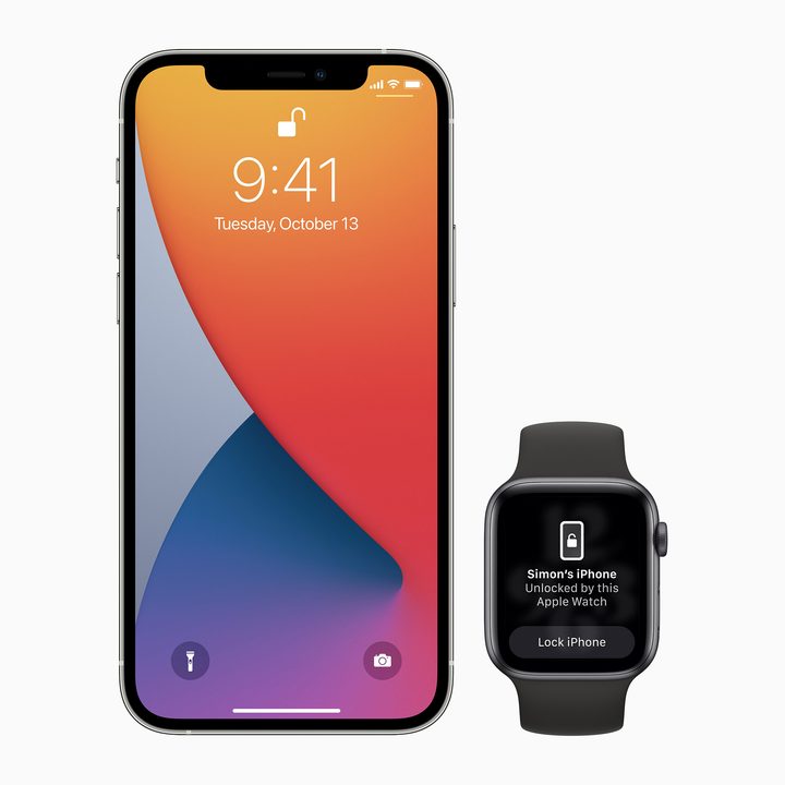Apple iOS update iphone 12 pro watch series6 unlocking screen