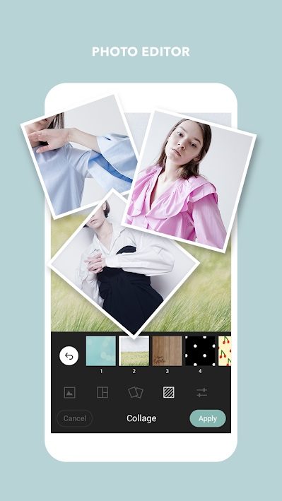 Cymera app selfie editor.
