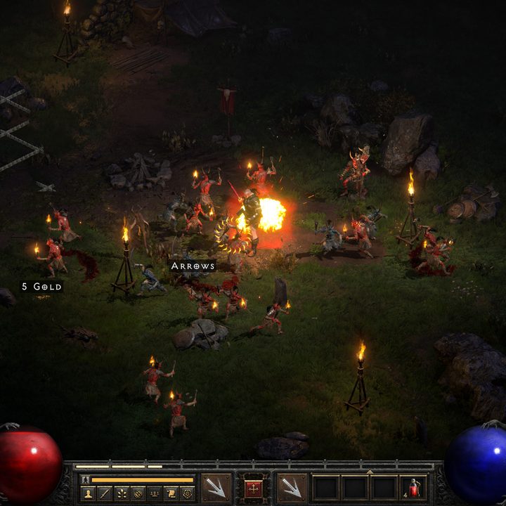 A fight breaks out in Diablo 2: Resurrected.