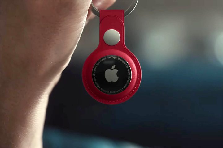 Apple AirTag close up.