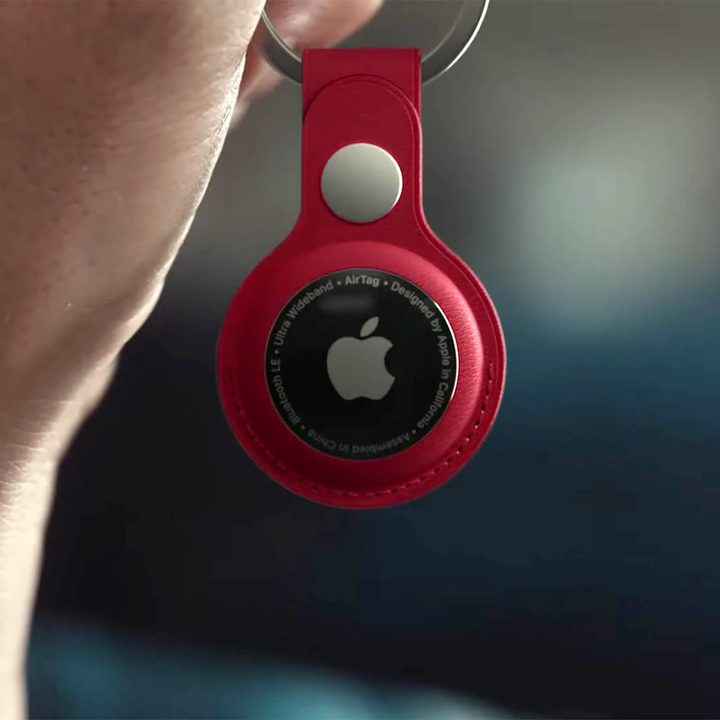 Apple AirTag close up.