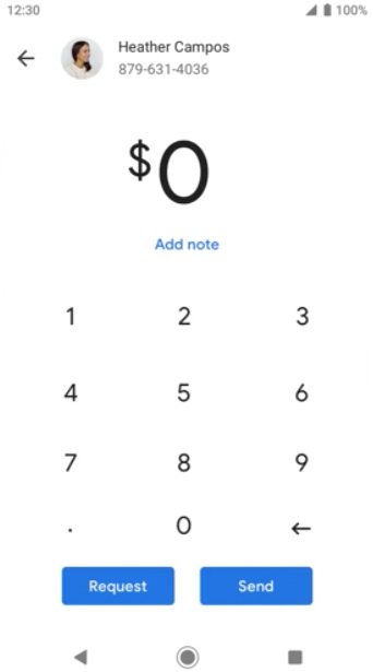 Google Pay choosing amount