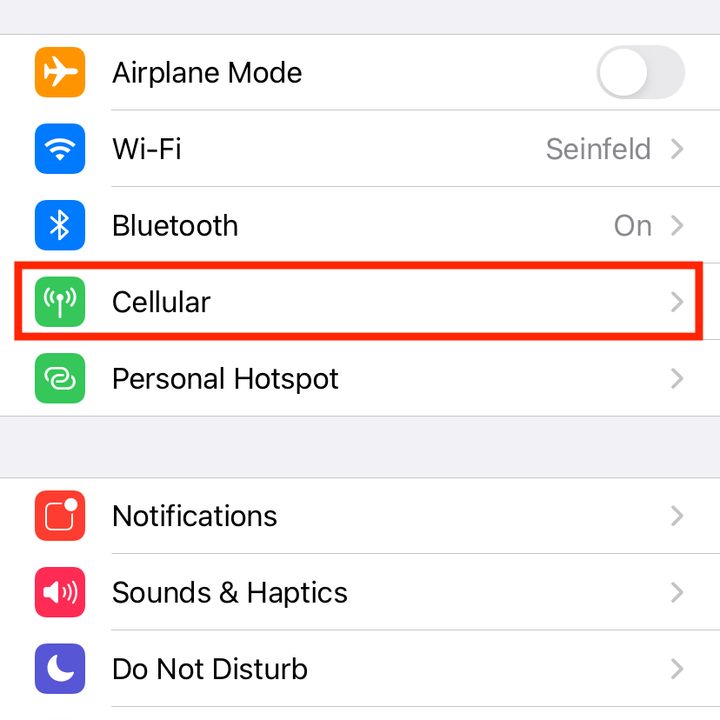 iPhone cannot connect to App Store Cellular