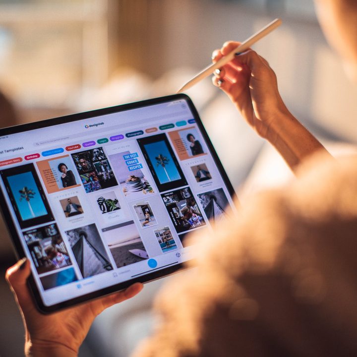 person using apple pencil on ipad pro