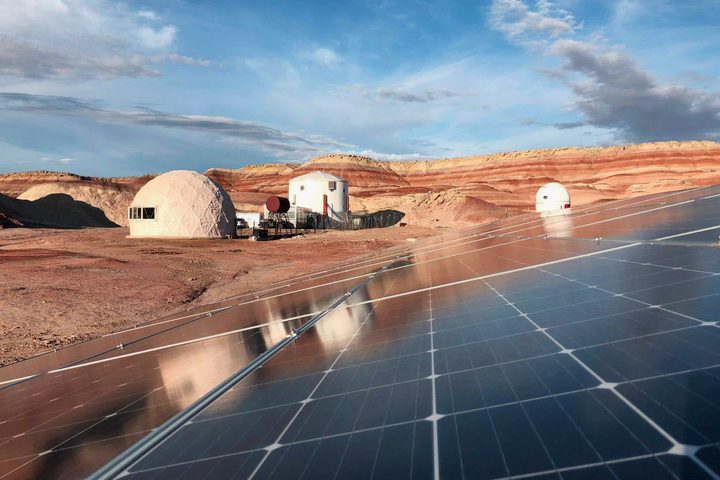 solar panels at the mars desert research station