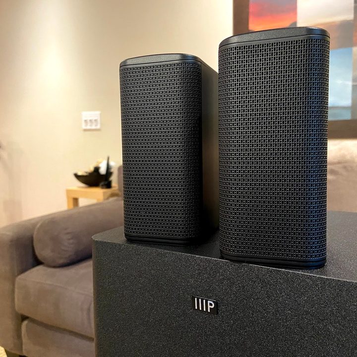 Monoprice SB-600 Dolby Atmos soundbar surround speakers