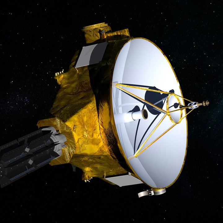 Artist's impression of NASA's New Horizons spacecraft, en route to a January 2019 encounter with Kuiper Belt object 2014 MU69.