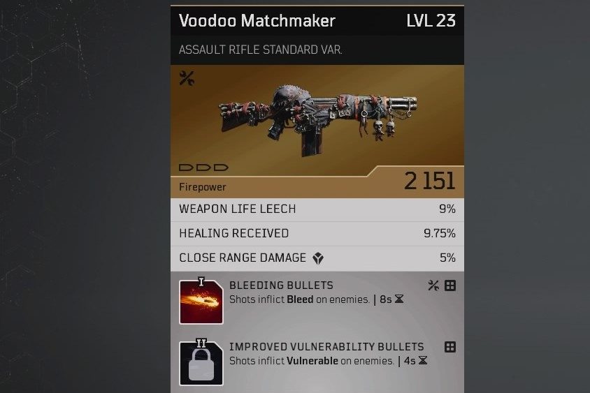 Outriders Crafting Guide - Voodoo Matchmaker