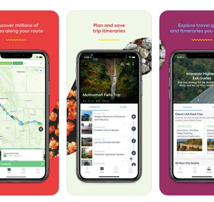 Roadtrippers travel app for mobile devices.