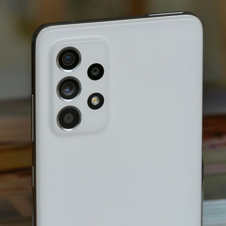 The Samsung Galaxy A52 5G's rear camera module