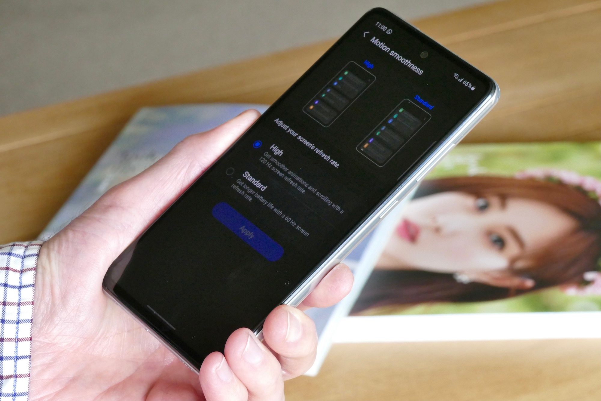 Samsung Galaxy A52 5G Refresh Rate.