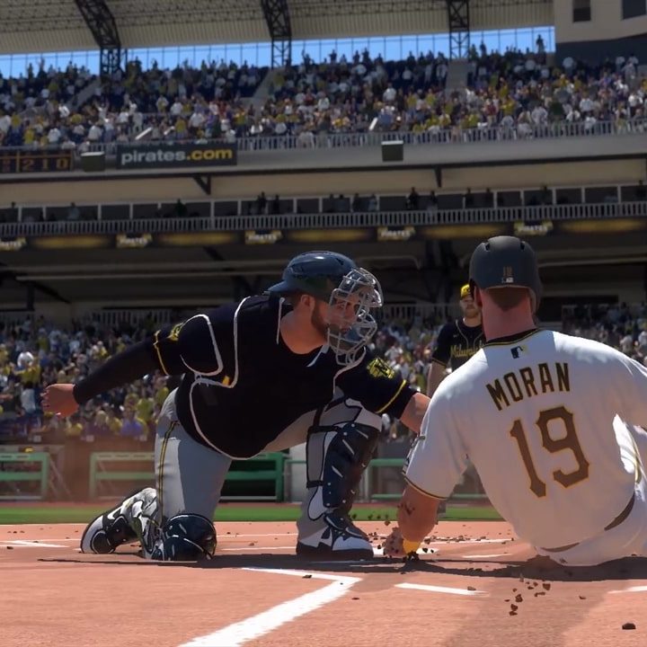 A player sliding into home.