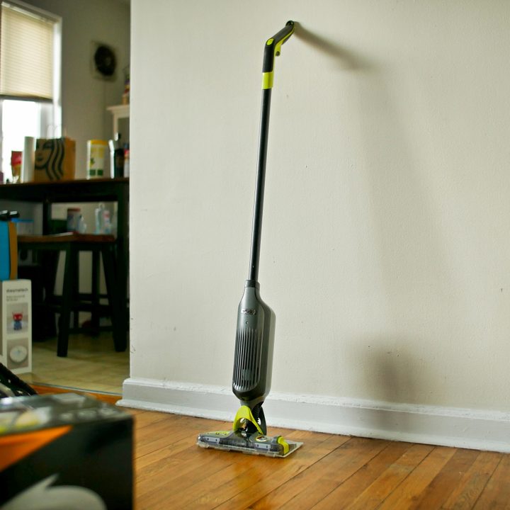 Shark Vacmop on wall