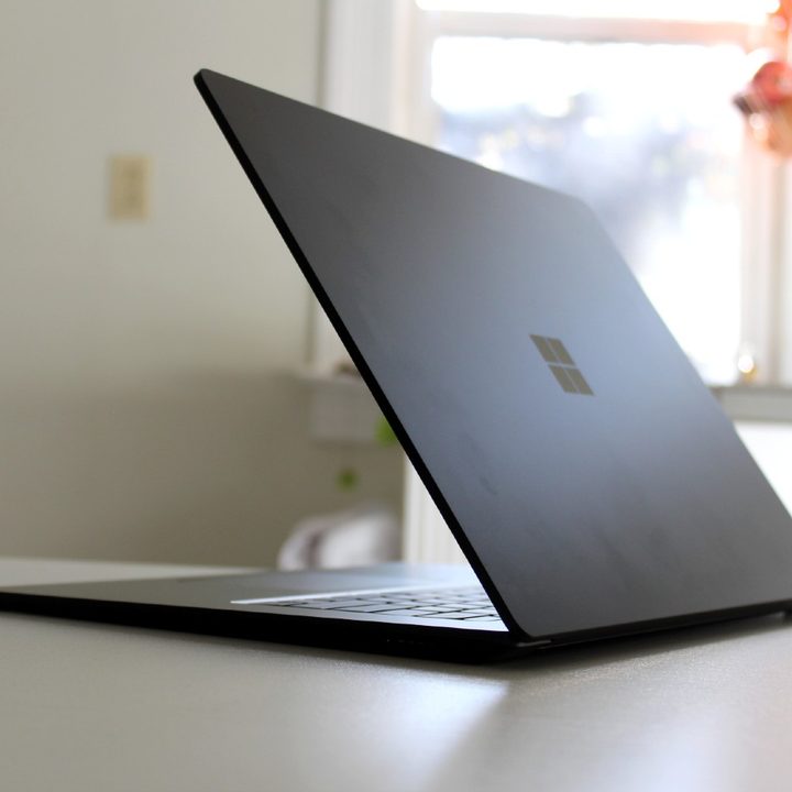 The back of the Microsoft Surface Laptop 4.