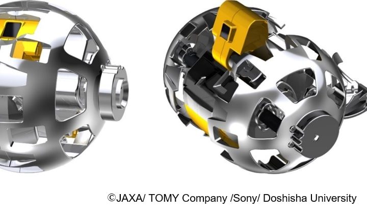 Transformable lunar robot (left: before transformation, right: after transformation)