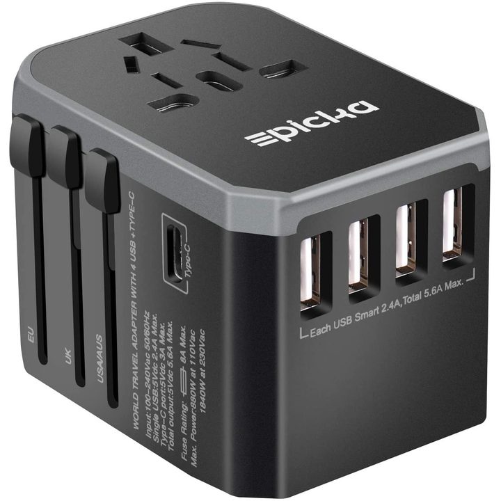 Epicka Universal Travel Adapter is a multifunctional brick.