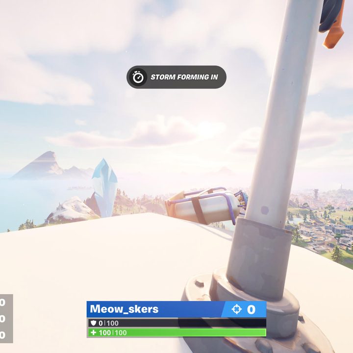 Peak of the tallest mountain in Fortnite.