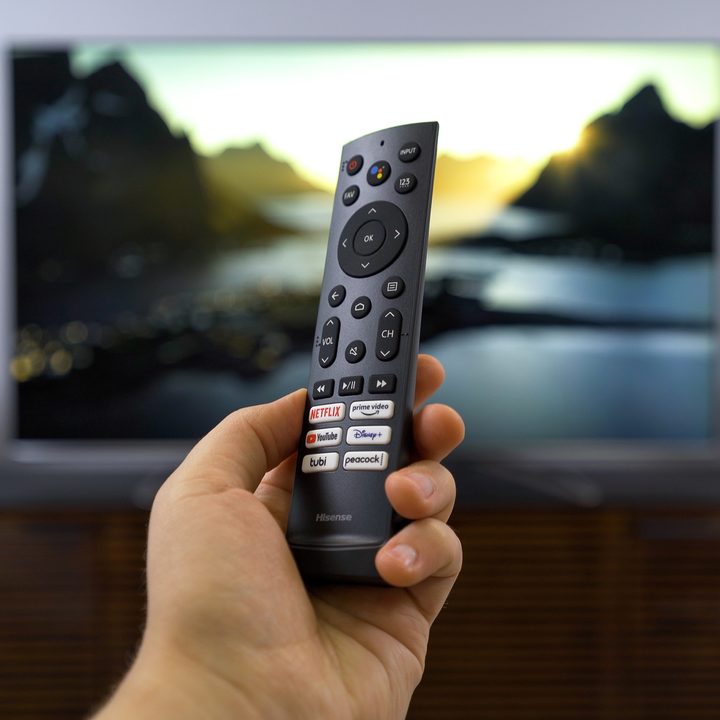 Hisense U8G 4K ULED HDR TV remote.