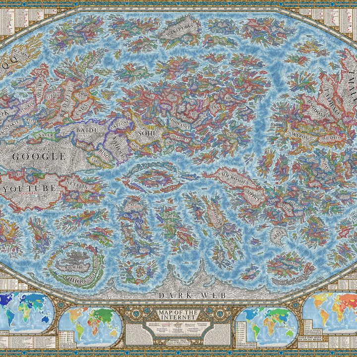 internet 18th century style map