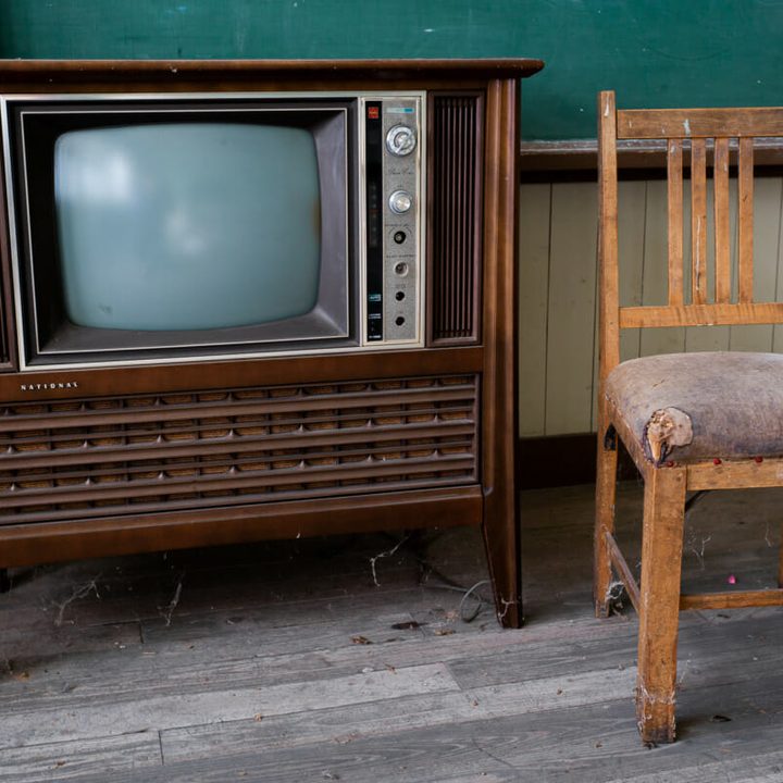 An old TV set.