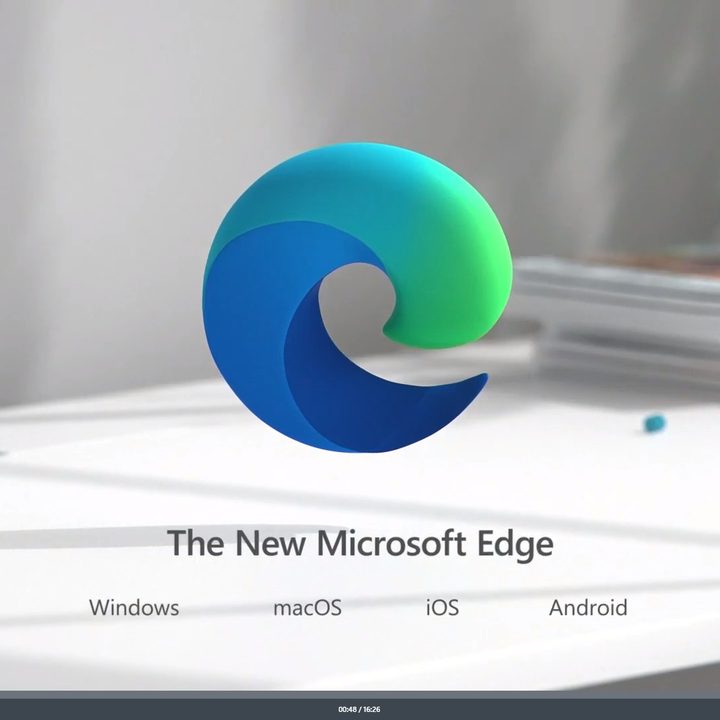 Microsoft Edge logo.
