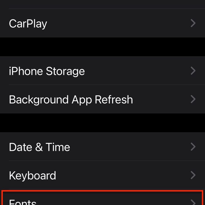 Remove iPhone fonts