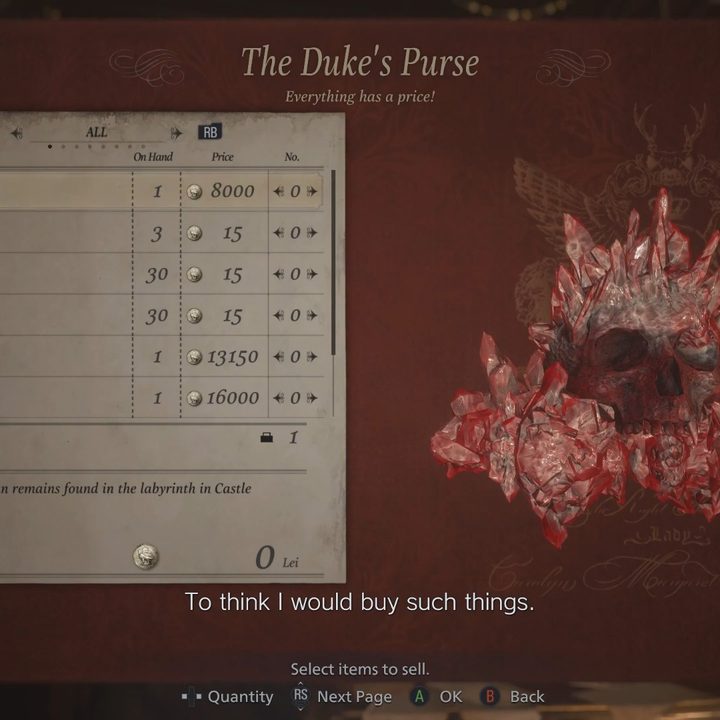 Resident Evil Village Skull