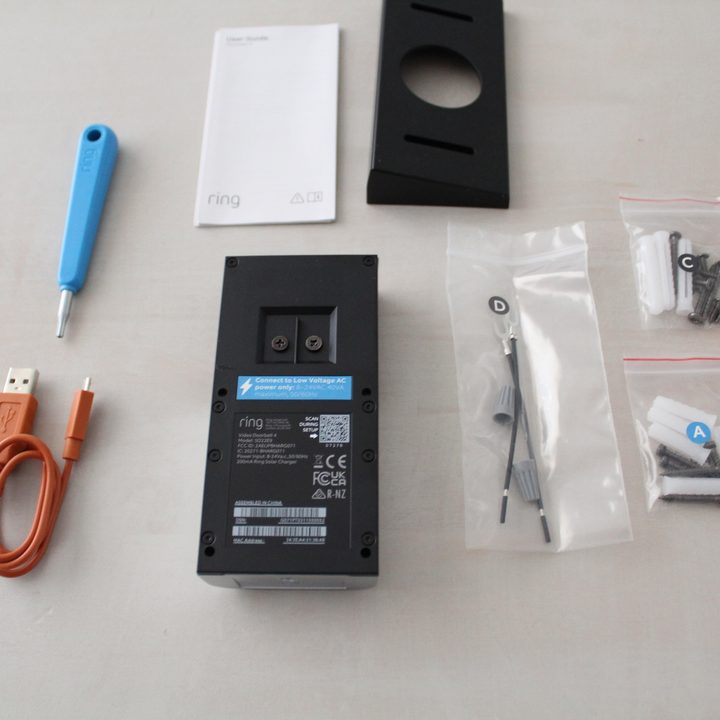 Components of the Ring Video Doorbell 4.