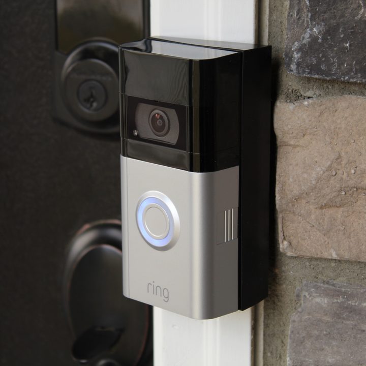 Ring Video Doorbell installed on a home.
