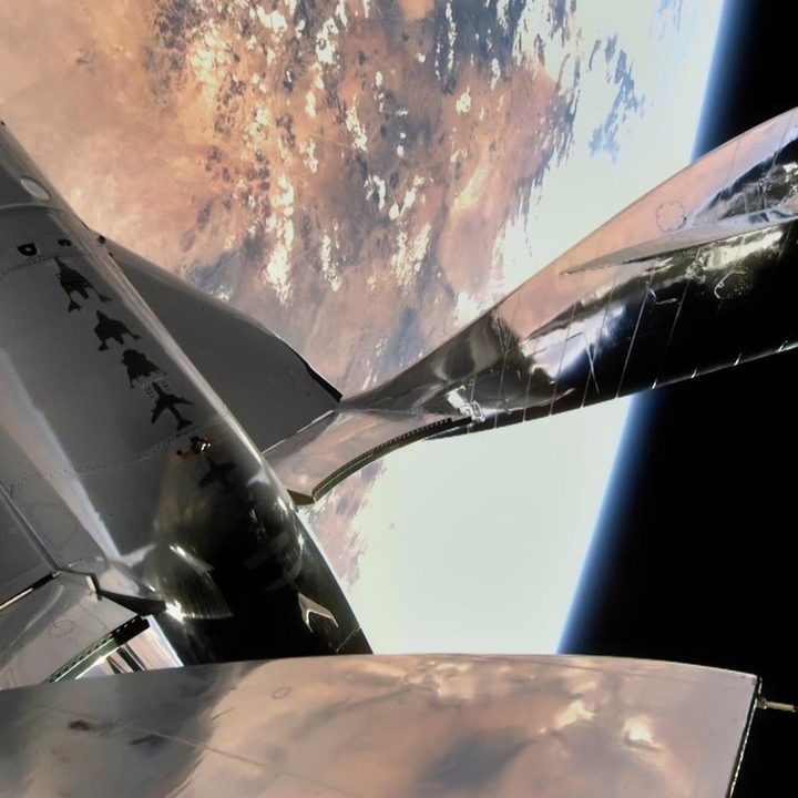 VSS Unity in space over New Mexico