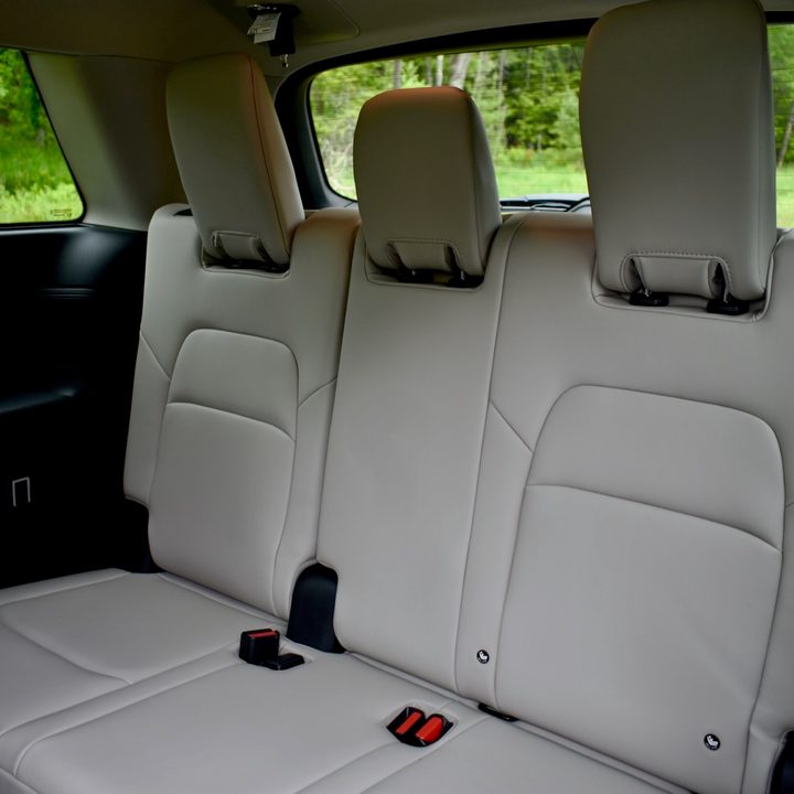 The 2022 Nissan Pathfinder's third-row seats.