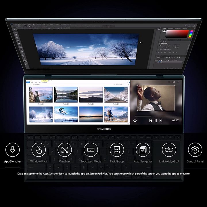 Asus ZenBook Pro Duo laptop interface