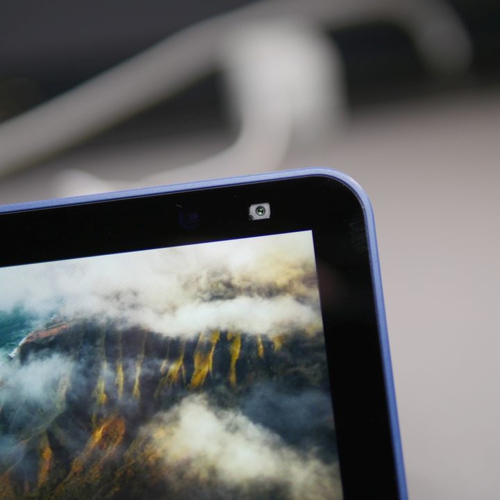 Closeup of camera on the Amazon Echo Show 5 (2nd Gen 2021).