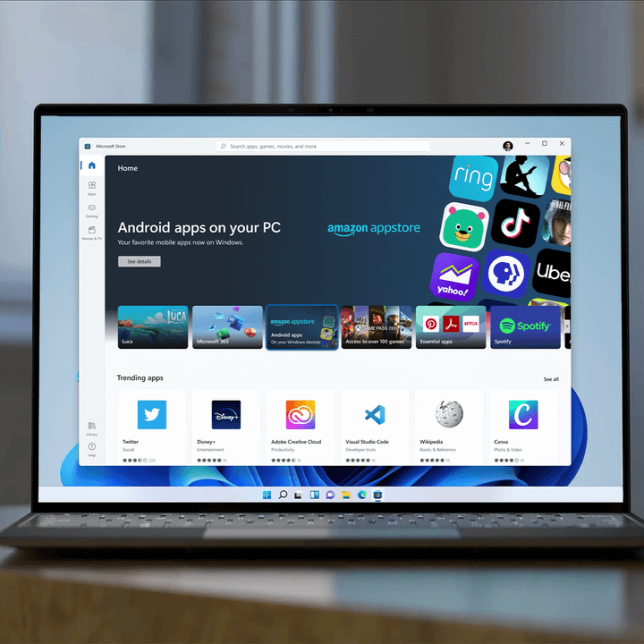 Android apps running on Windows 11.