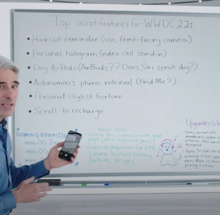 Apple's Craig Federighi demonstrating Live Text for iPhone.