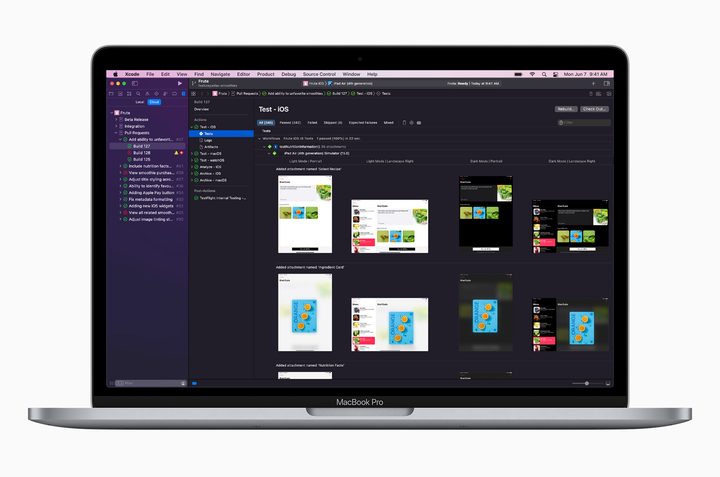 Xcode running on an Apple MacBook Pro