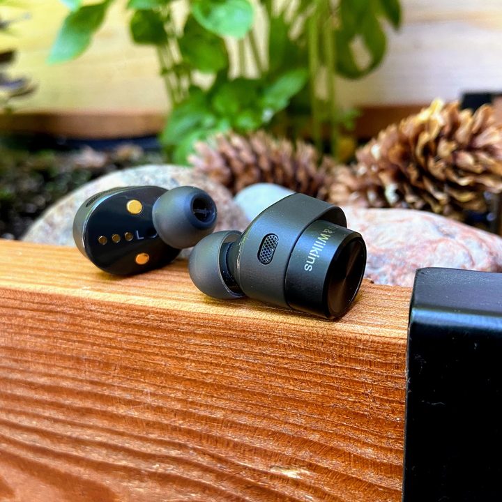 Bowers & Wilkins PI5 true wireless earbuds.