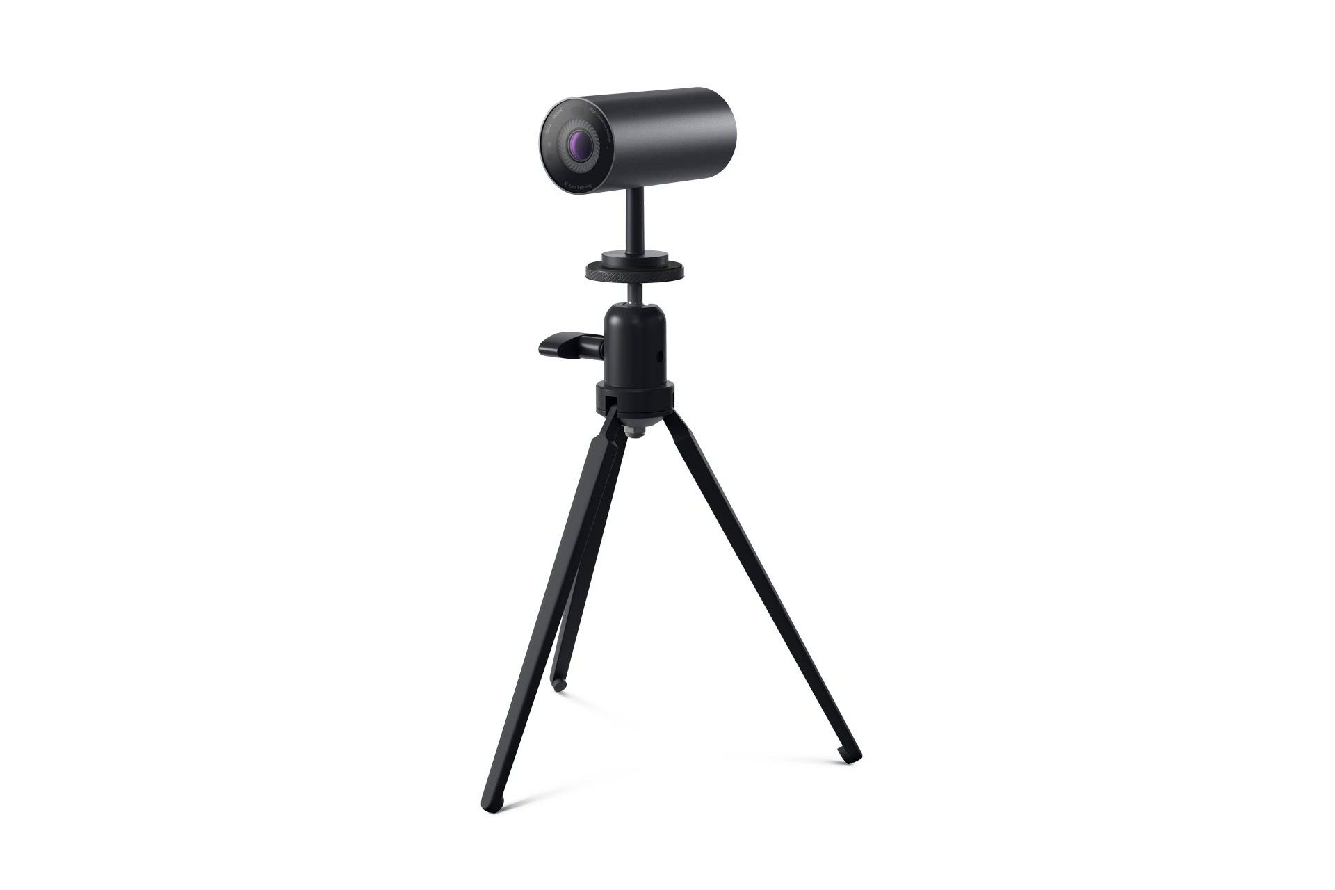 Dell UltraSharp 4K webcam mounted on tripod.