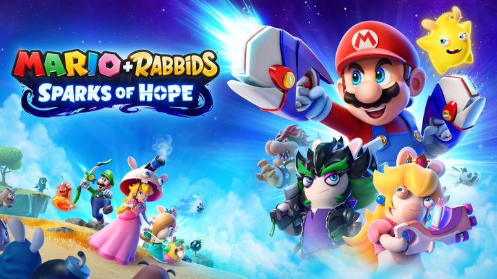 The official promo art for Mario + Rabbids Sparks of Hope.