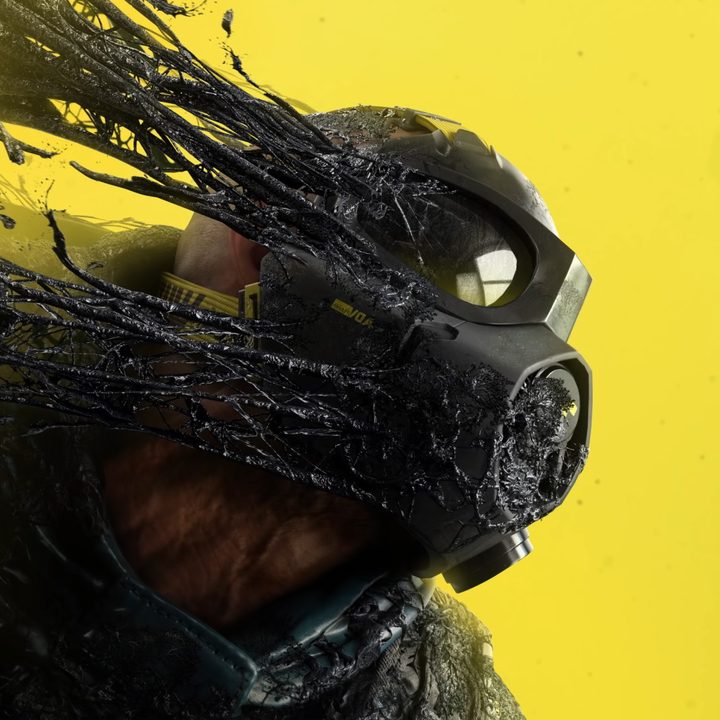 Rainbow Six Extraction sledge stuck in black webbing.