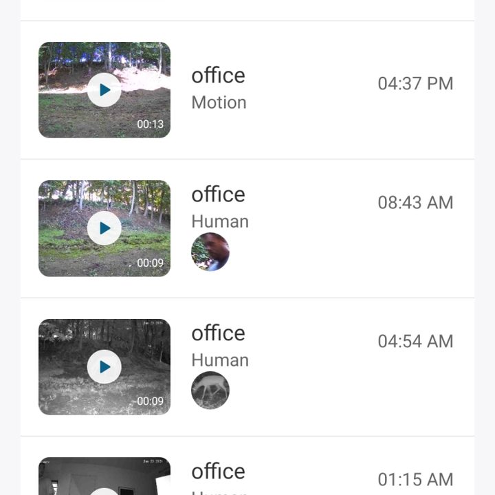 A screenshot of the Eufy app.