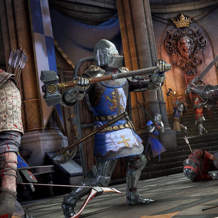 Two players fighting in Chivalry 2.