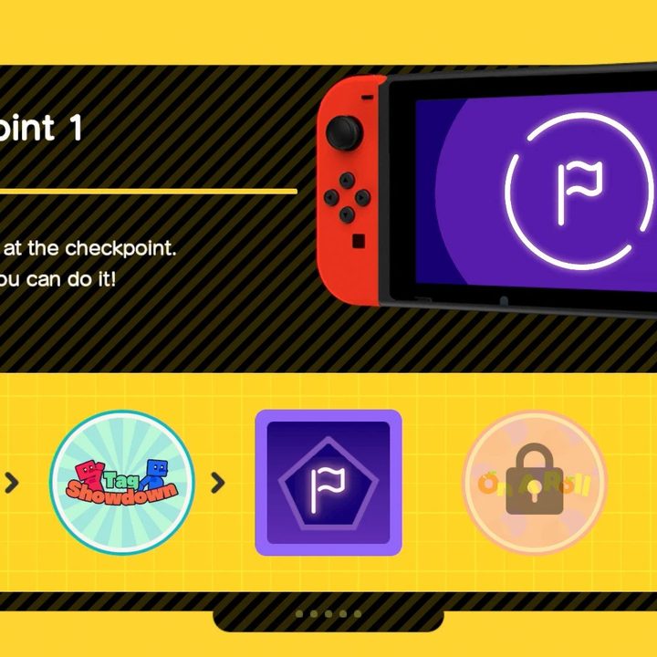 A checkpoint screen in Game Builder Garage.