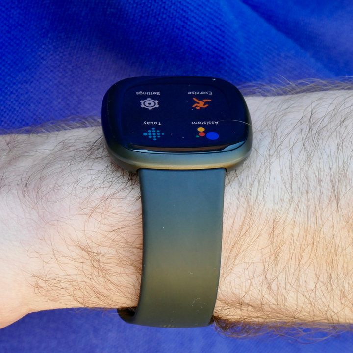 Fitbit Versa 3 from the back